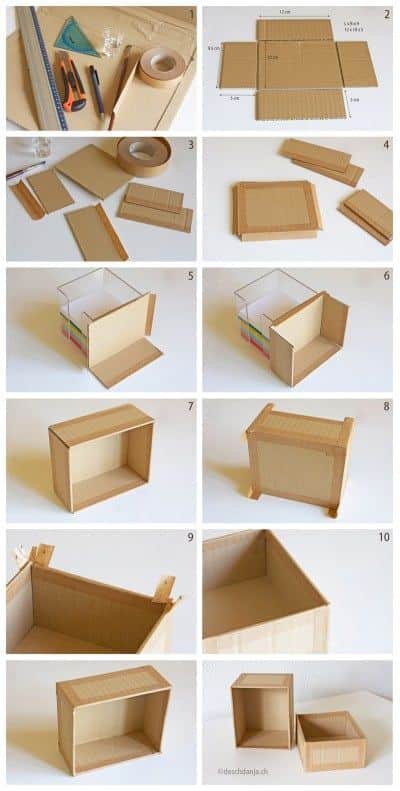 idees dartisanat avec des boites en carton 9