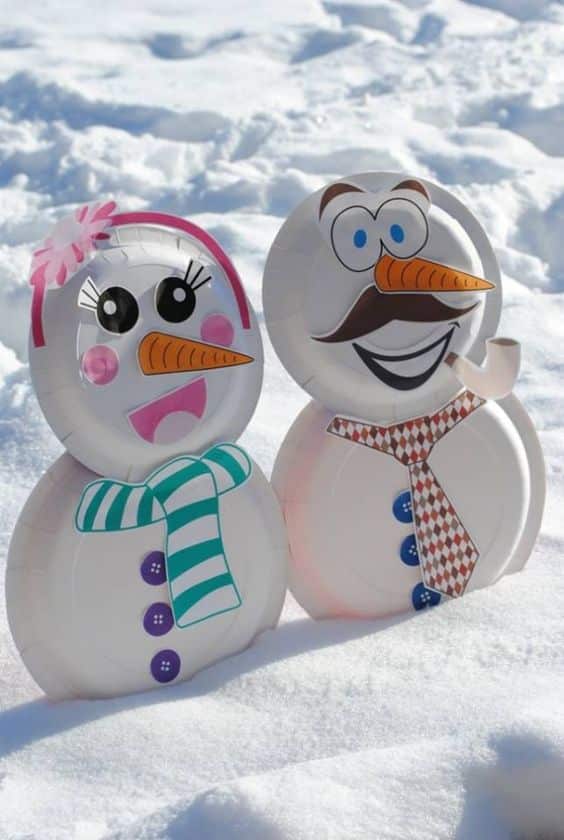 idees creatives pour creer des bonhommes de neige 7