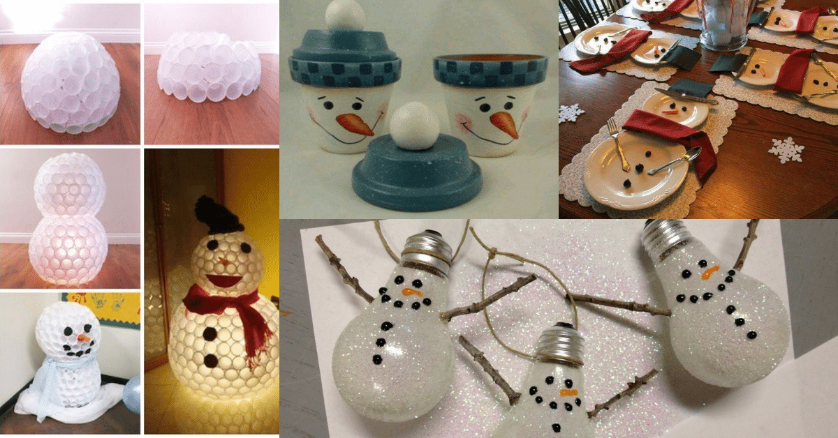idees creatives pour creer des bonhommes de neige