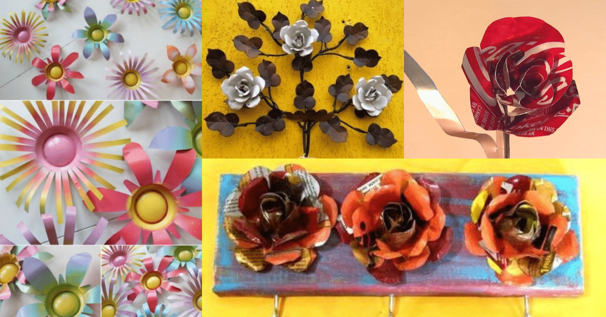 fabriquer des fleurs avec des canettes de soda
