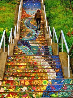 escaliers decores de mosaiques 3