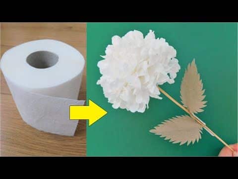 fleurs faites avec du papier toilette