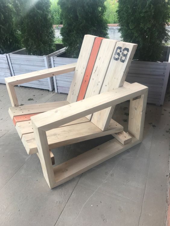 chaises en bois faites avec des palettes 12