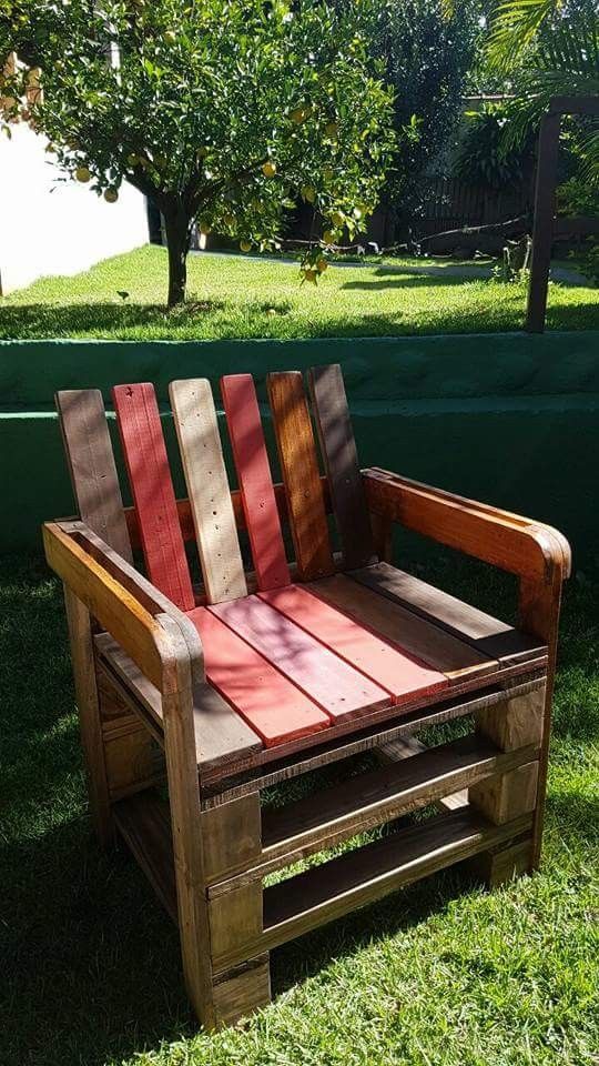 chaises en bois faites avec des palettes 8