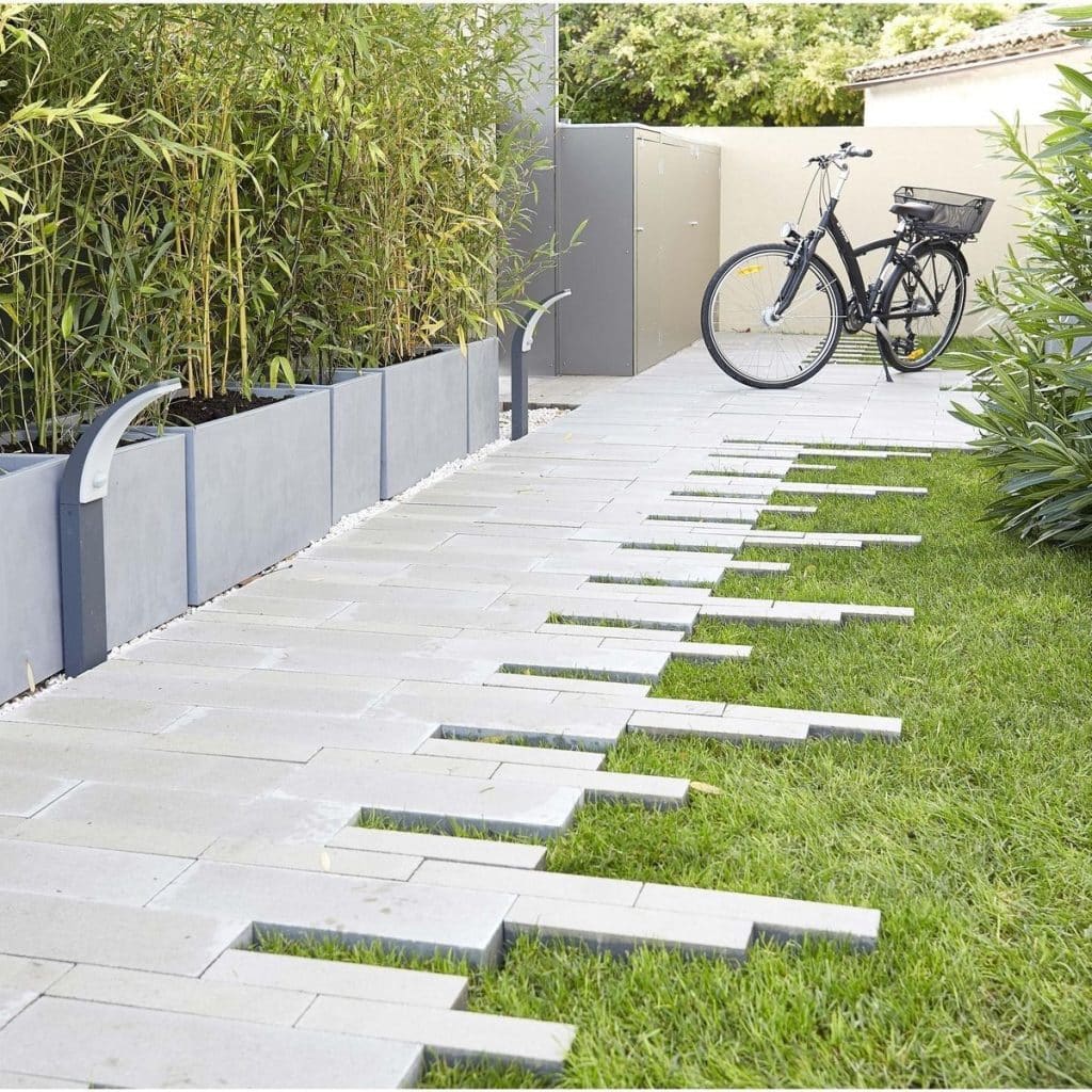 chemins en beton modernes pour votre jardin 10