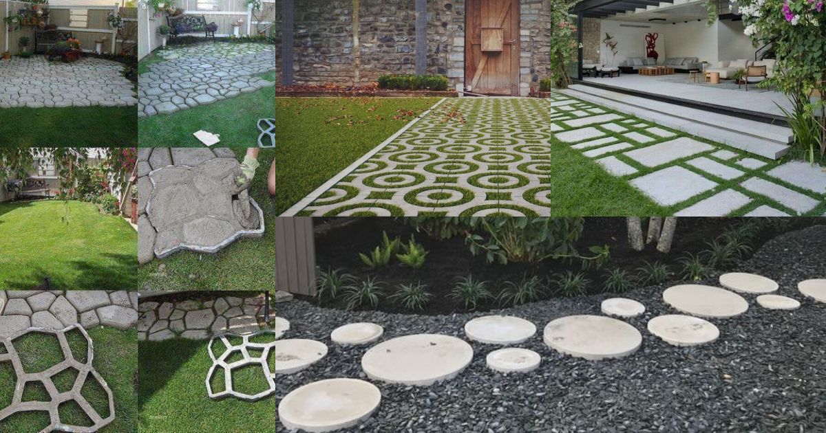 chemins en beton modernes pour votre jardin 18
