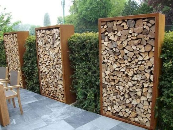 idees simples pour ranger le bois mural