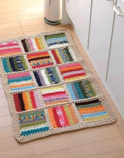 idees pour utiliser des tapis au crochet cuisine 3