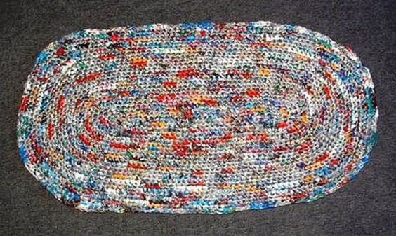 idees recycler les sacs en plastique tapis
