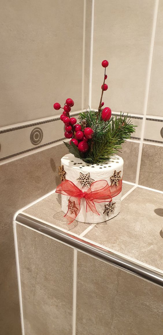 decoration noel avec rouleaux papier toilette 7