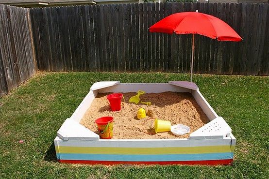 construire un bac a sable pour le jardin