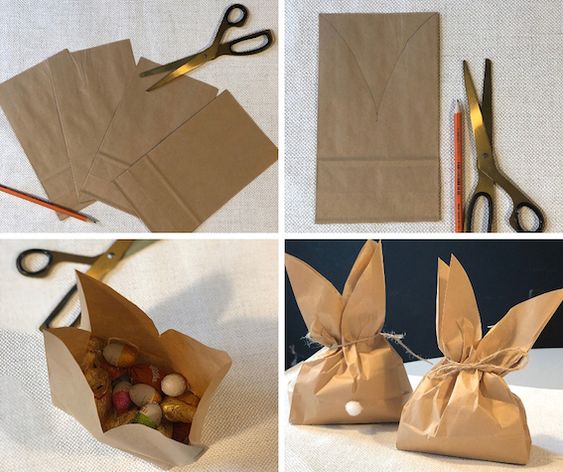 idees de sacs en papier de paques kraft 4