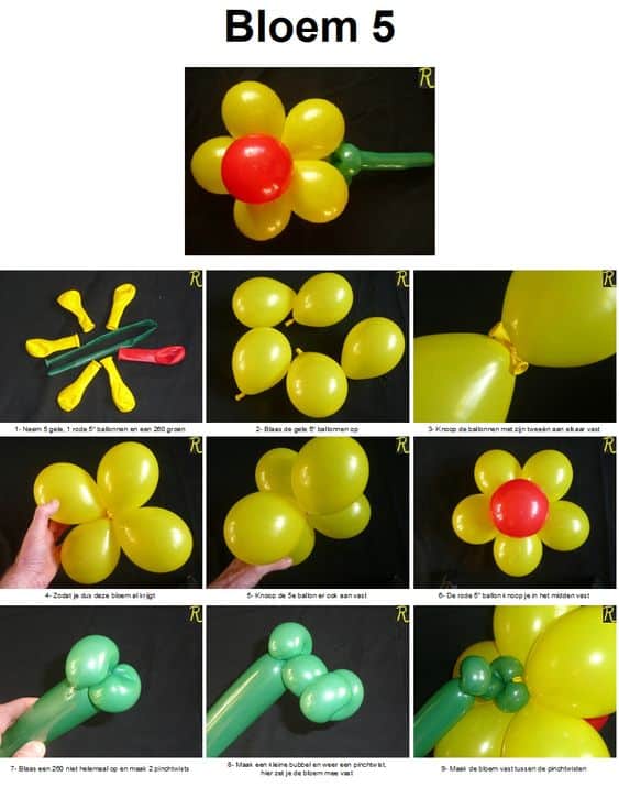 comment faire une fleur en ballon 2