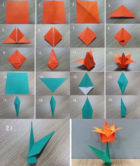 fleurs en origami 2