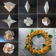 fleurs en origami 5