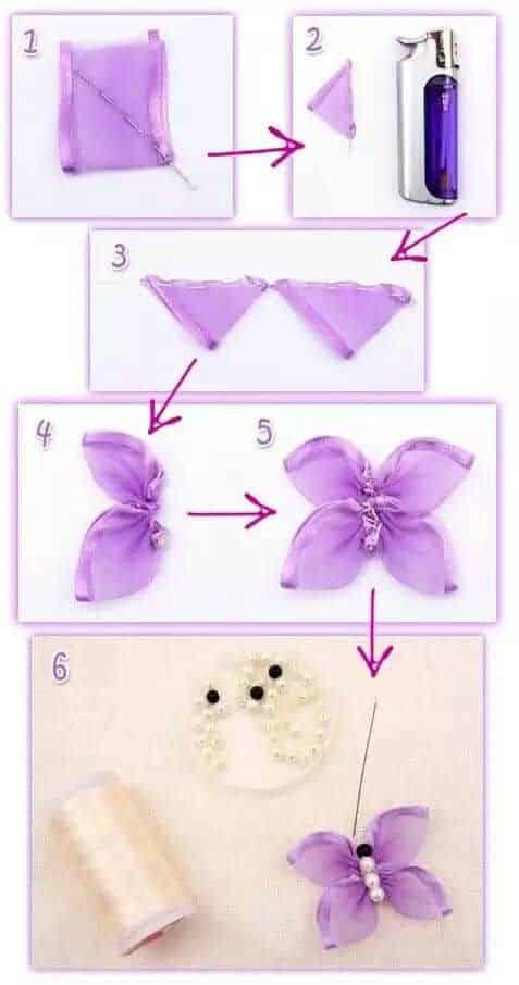 papillons en tissu 7