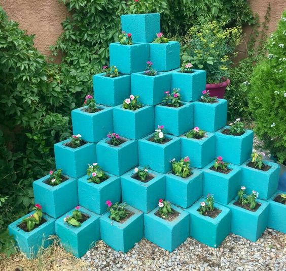 bloques de hormigon para decoracion de jardines 6