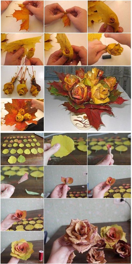 bricolages automne avec des feuilles 2