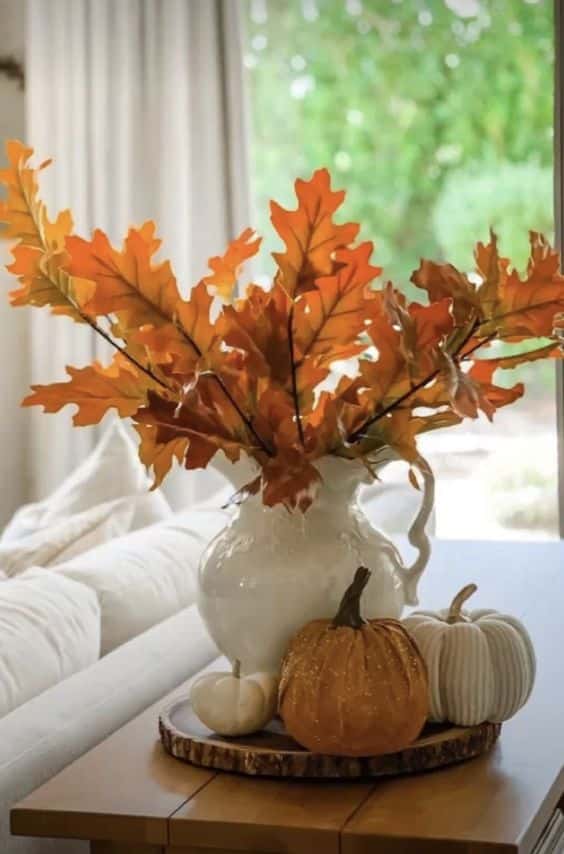 Set De Table Automne - 8 Pièces Feuilles En Feutre - Napperons & Dessous De Verre - Décoration Thanksgiving