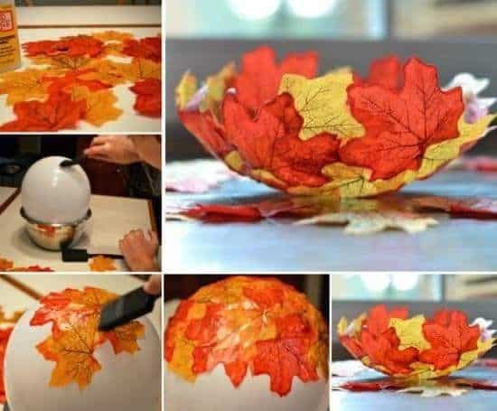 bricolages automne avec des feuilles