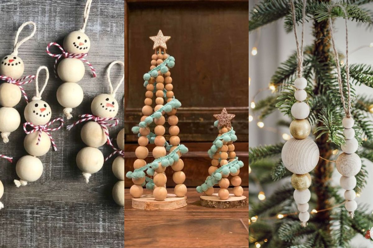 idees de noel avec des perles en bois 11