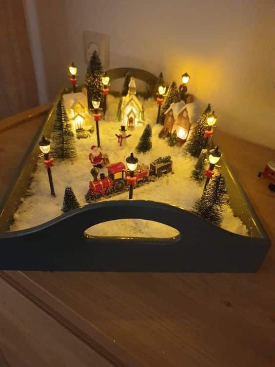 village de noel miniature pour une decoration 9