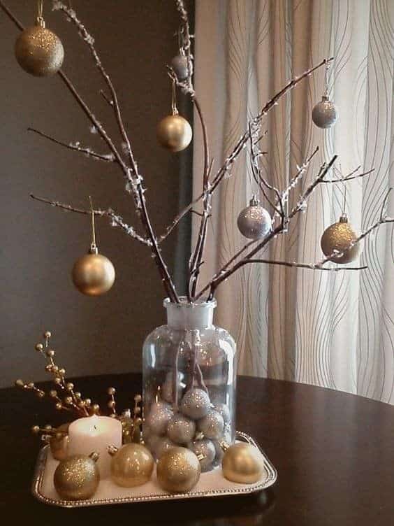 decoration de noel avec branches seches 1