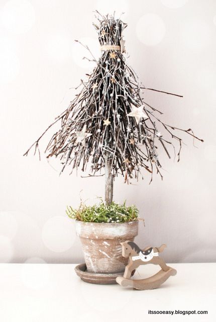 decoration de noel avec branches seches 8