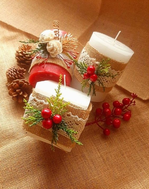 idees pour decorer des bougies pour noel 1