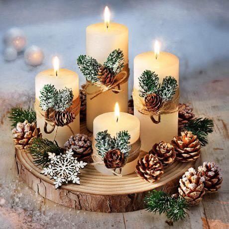 idees pour decorer des bougies pour noel 4