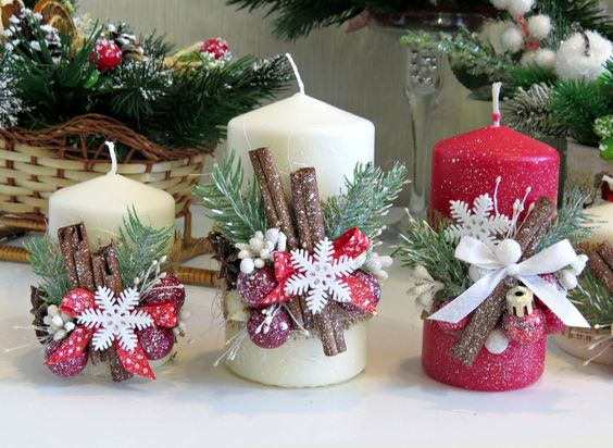 idees pour decorer des bougies pour noel 9