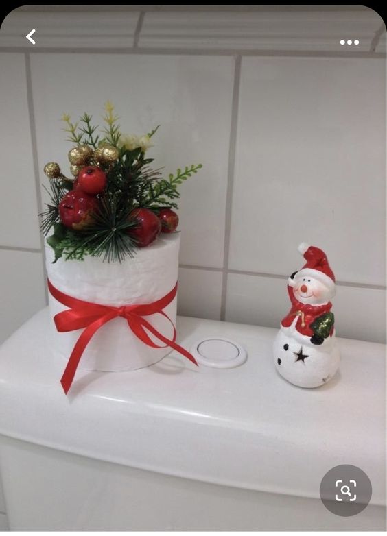 deco de noel porte papier toilette original