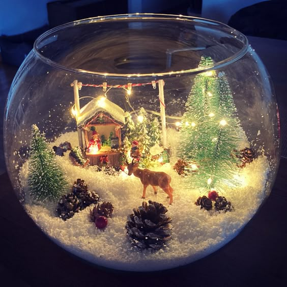 decorations de noel avec aquariums en verre 1 1