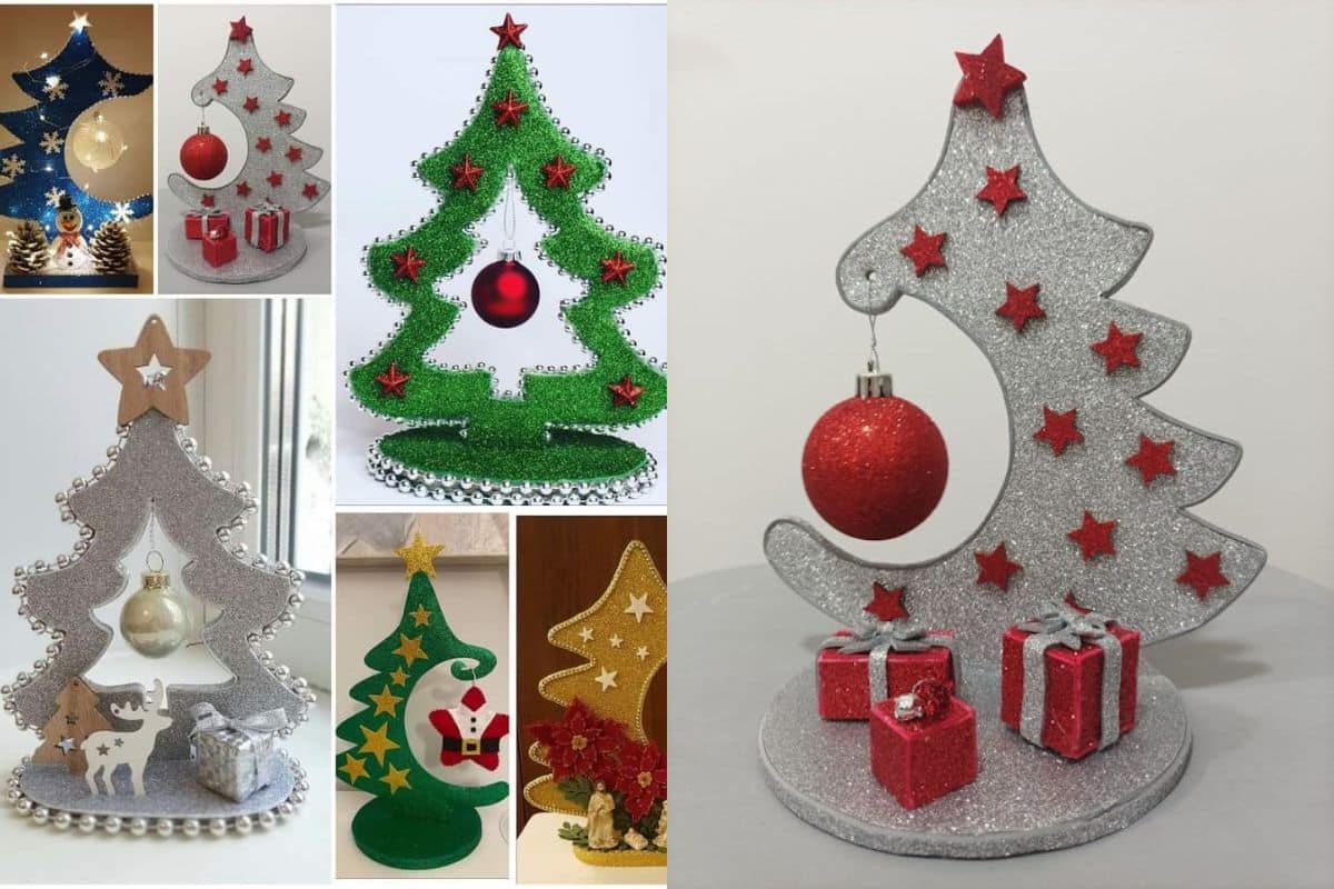 decorations sapin de noel en carton et mousse 10