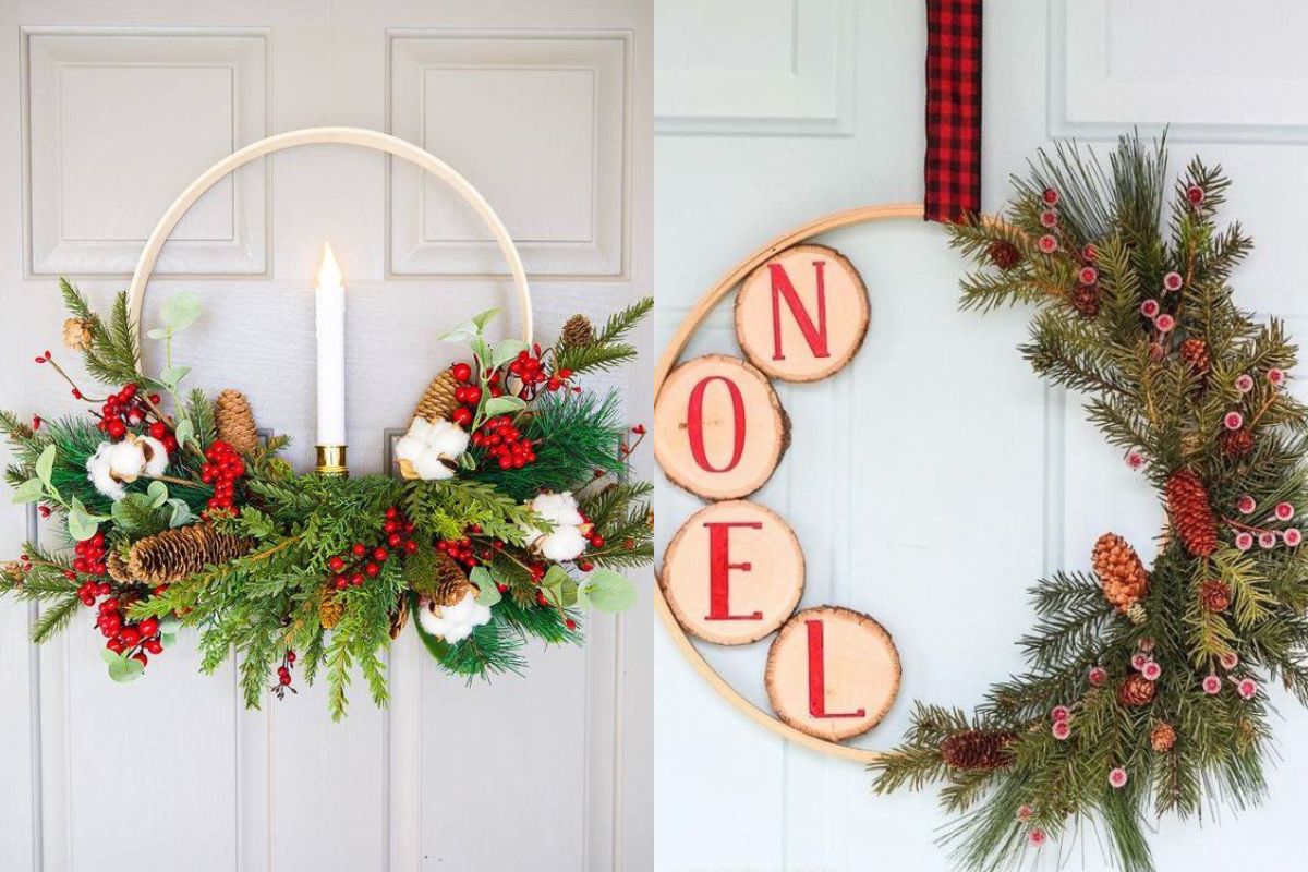 diy decoration de noel avec tambours brodes 10