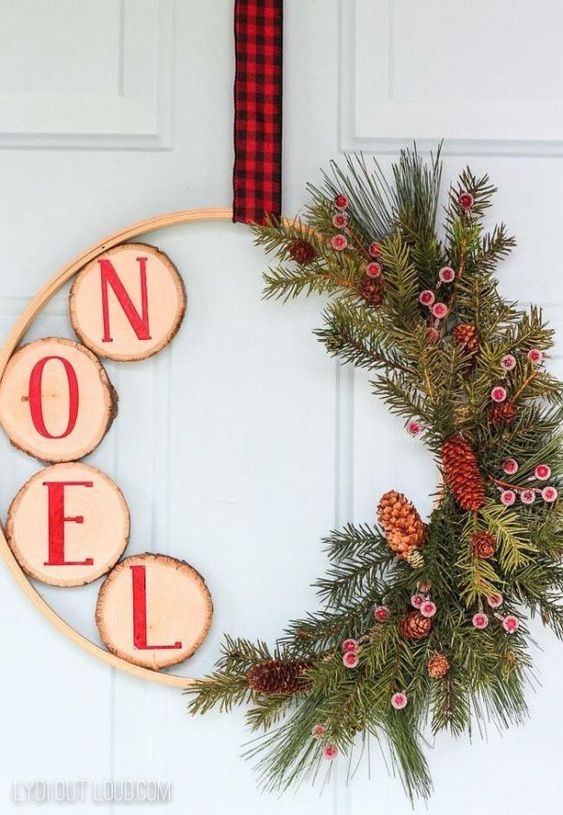 diy decoration de noel avec tambours brodes 4