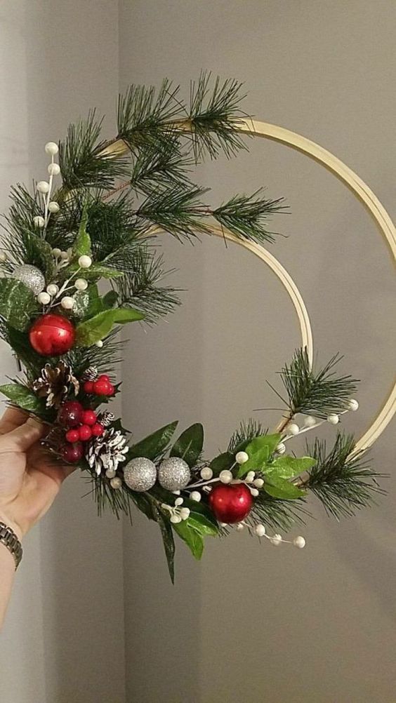 diy decoration de noel avec tambours brodes 9