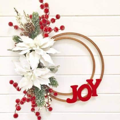 diy decoration de noel avec tambours brodes