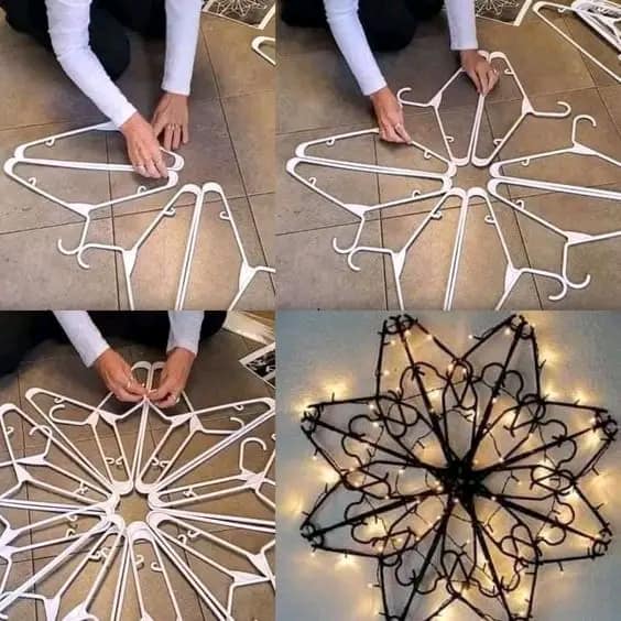 Crochet En Métal Forme Flocon De Neige Pour Chaussettes De Noël - Décoration De Cheminée Ou Manteau