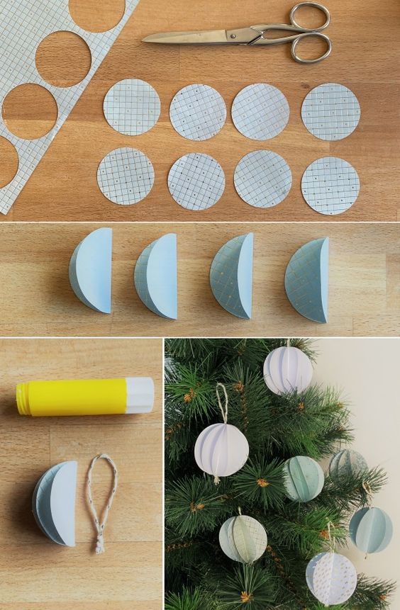 idees faciles de decorations de noel a fabriquer en papier 4