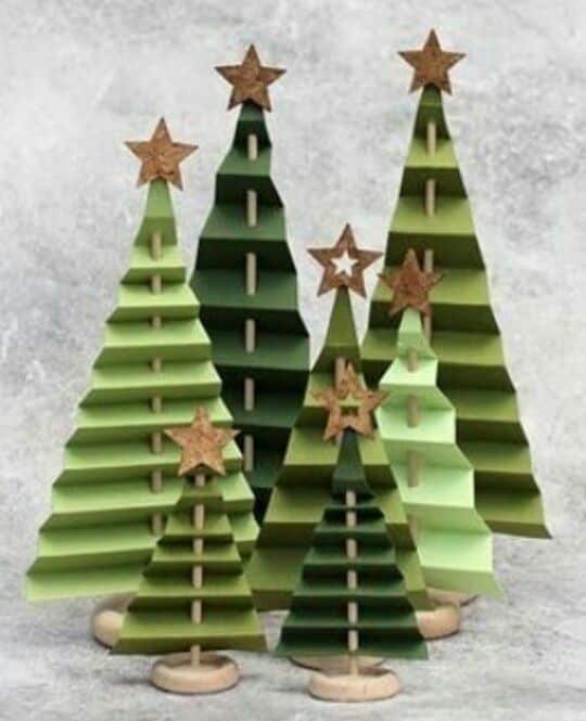 idees faciles de decorations de noel a fabriquer en papier 9