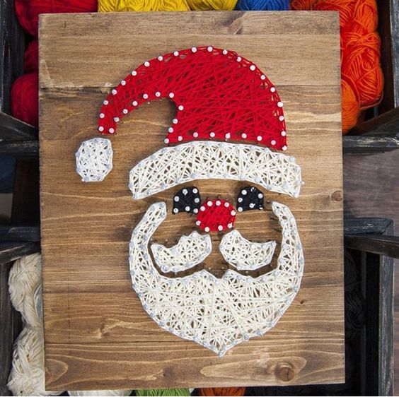 projets faciles noel de string art pour decorer 1