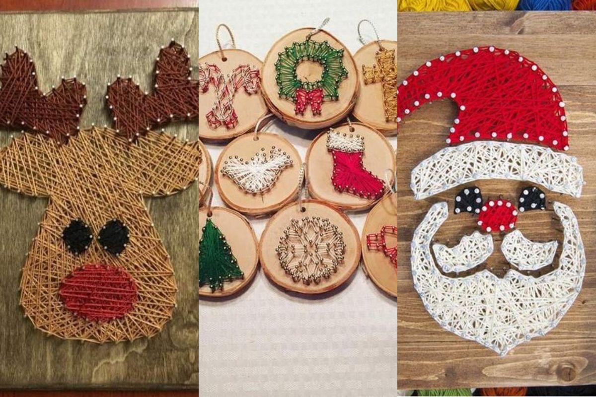 projets faciles noel de string art pour decorer 12