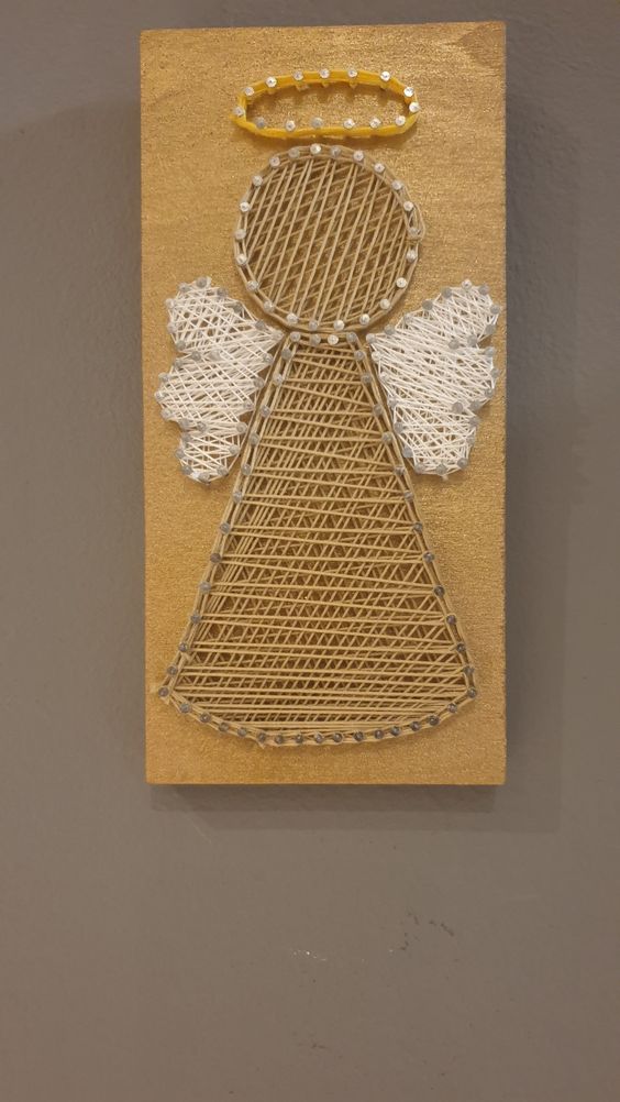 projets faciles noel de string art pour decorer 6