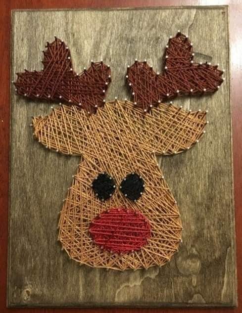 projets faciles noel de string art pour decorer 8