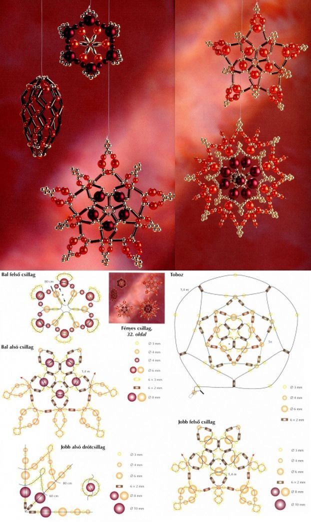 etoiles de noel avec des perles 7