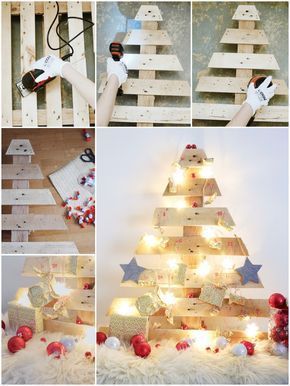 deco noel palette en bois