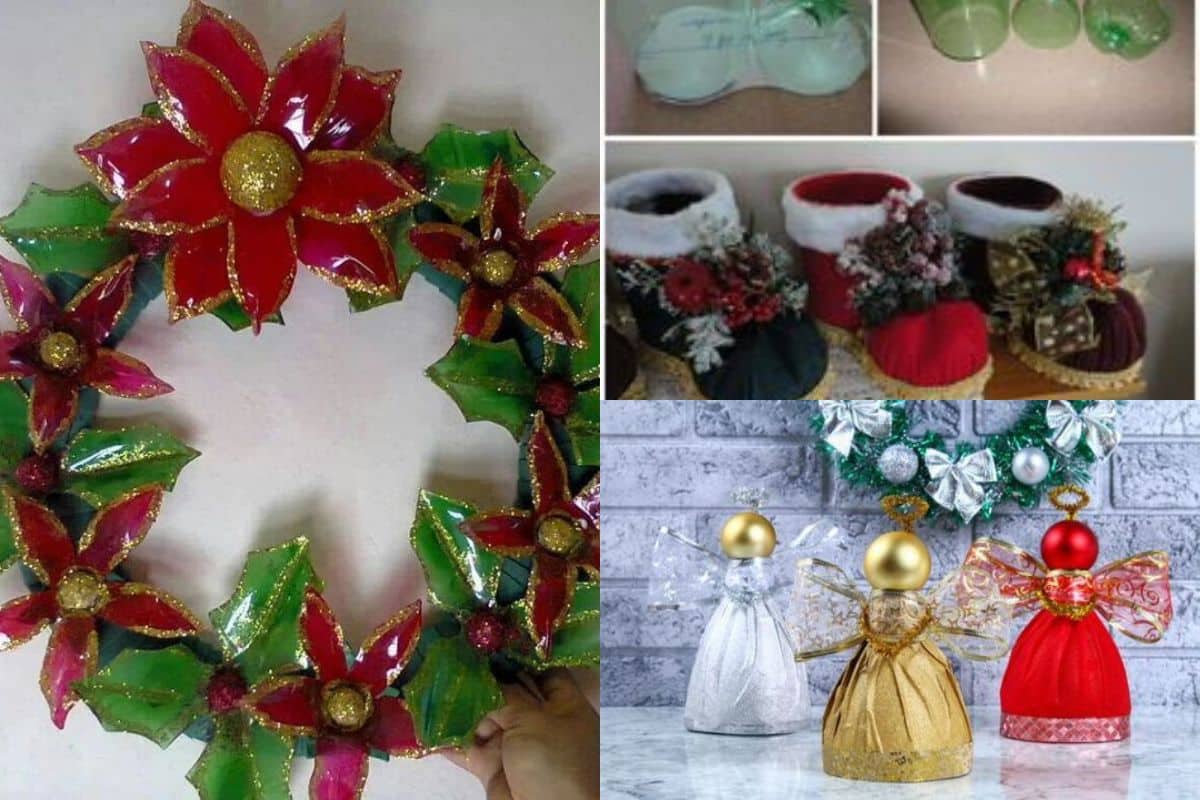 decorations de noel avec bouteille en plastique 10