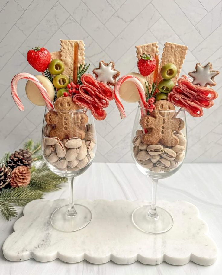 servir la charcuterie lors des fetes dans un verre