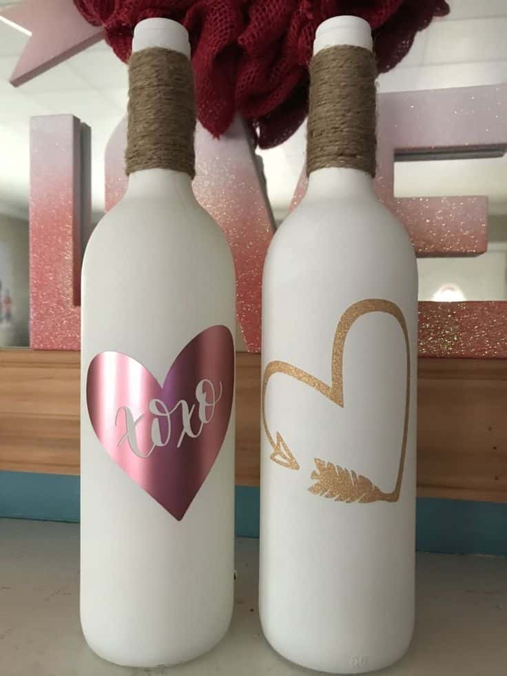 bouteilles en verre decorees pour la saint valentin 4